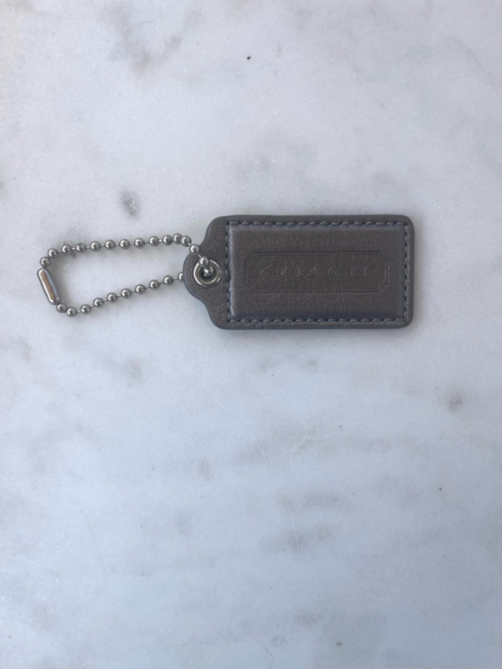 COACH HAMPTONS ARCHIVE 10TH ANNIVERSARY Silver Leather Hang Tag INQUIRE WITHIN - Picture 3 of 4